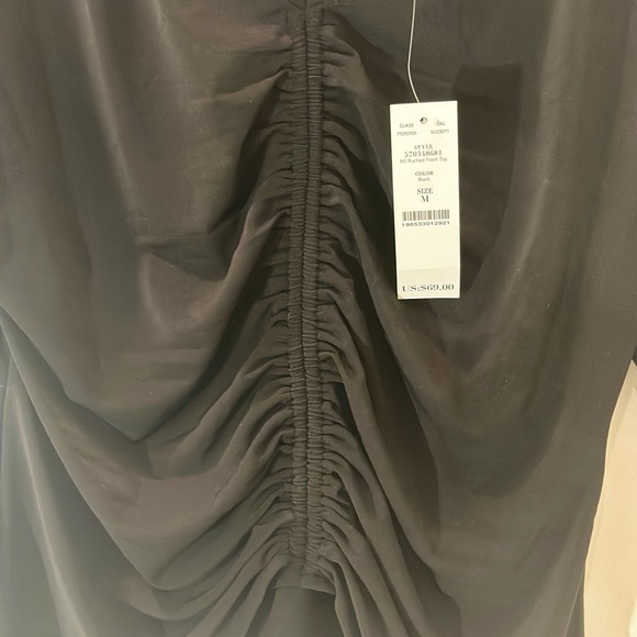 Black WHBM ruched top NWT - Picture 7 of 7